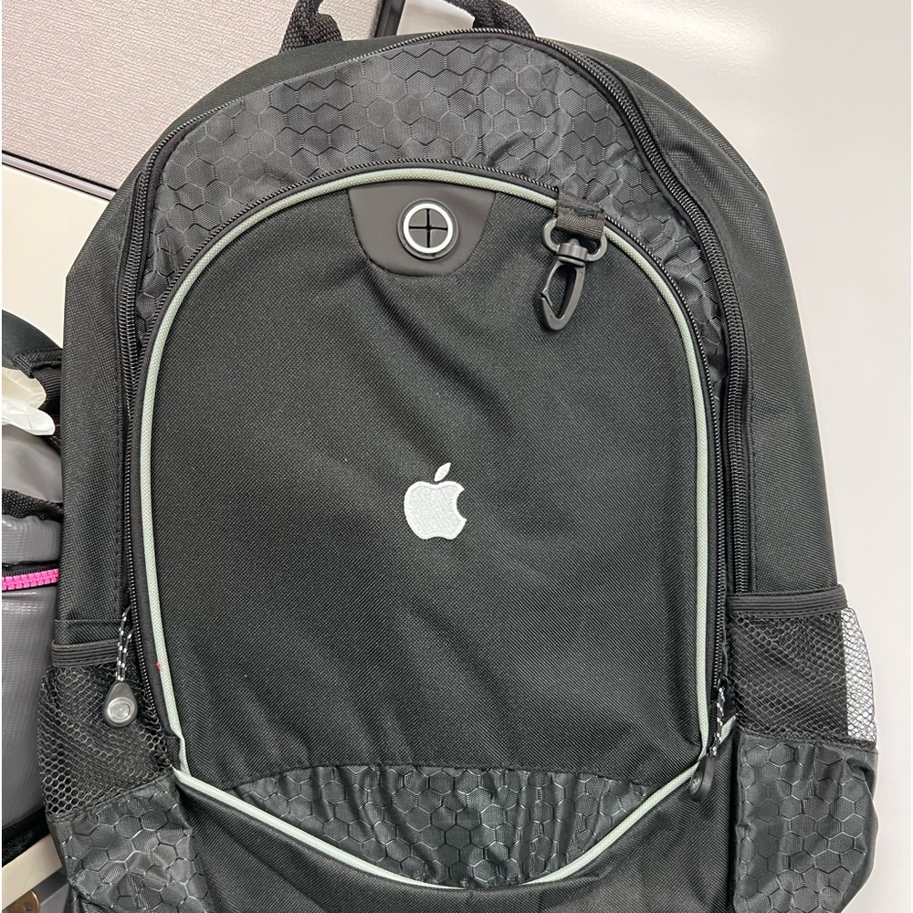 Apple logo backpack